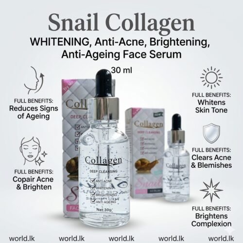 3 Snail White Collagen WHITENING Face Serum swfs